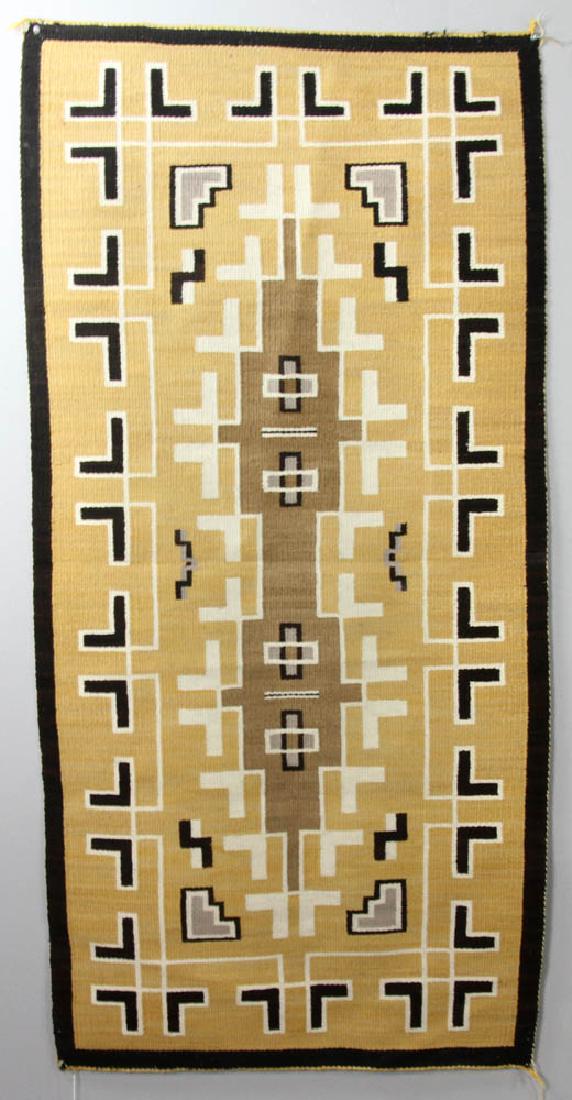 Navajo Rug Black and Mustard Yellow (1 of 5)