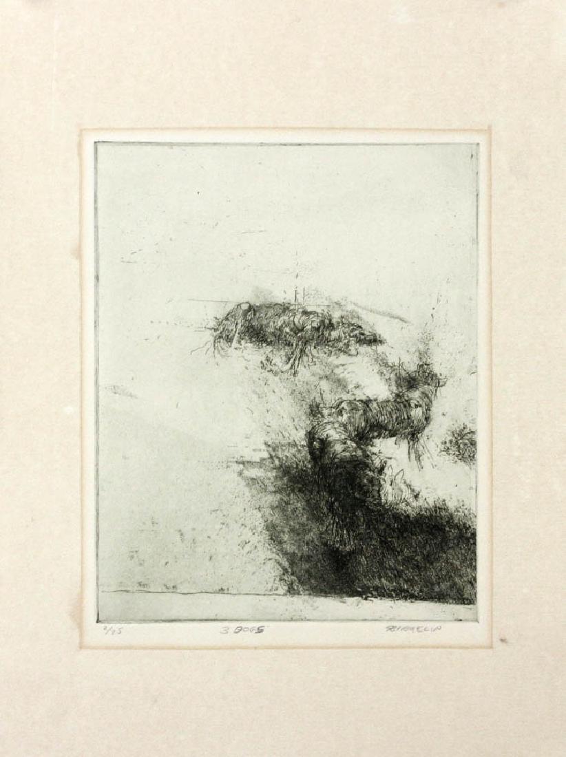 Robert Birmelin, Three Dogs, Etching (1 of 4)