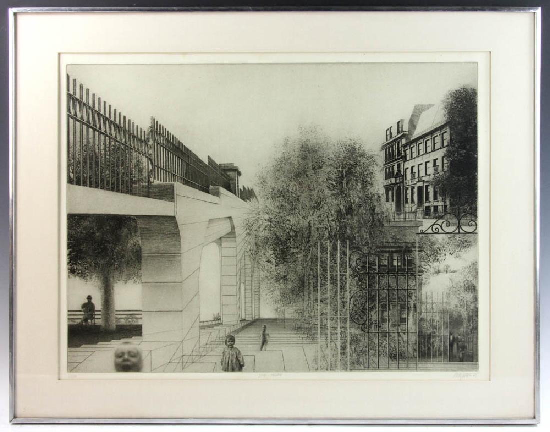 Peter Milton, Julia Passing, Etching: Peter Milton (American, b.1930), 'Julia Passing', 1967, etching and engraving, edition of 100, signed, titled, dated, and numbered 69/100 in pencil lower margin, Catalogue: Johnson/Milton 52, plate 18