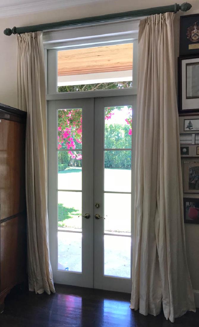 Designer Custom Linen Drapes with Rod (1 of 2)