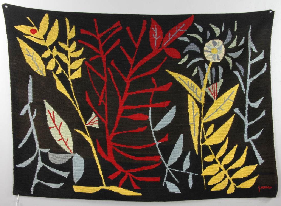 Hand Woven Tapestry Leaves and Florals (1 of 5)