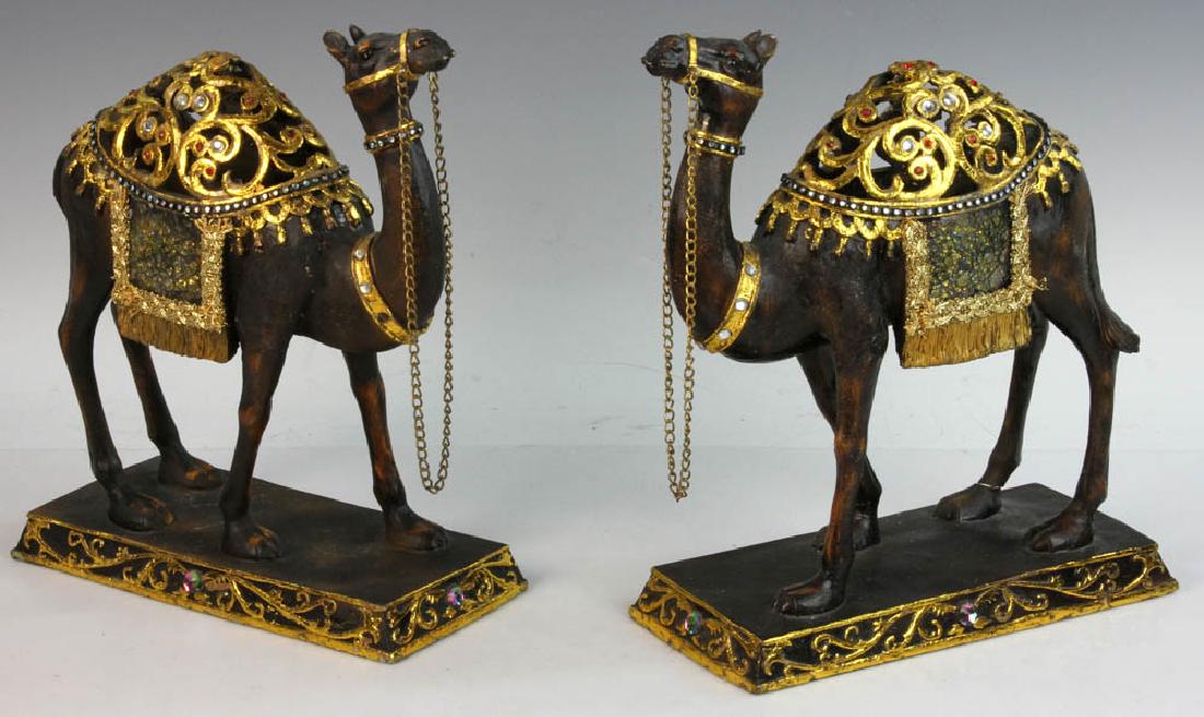 Pair of Gilt Decorated Composition Camels (1 of 10)