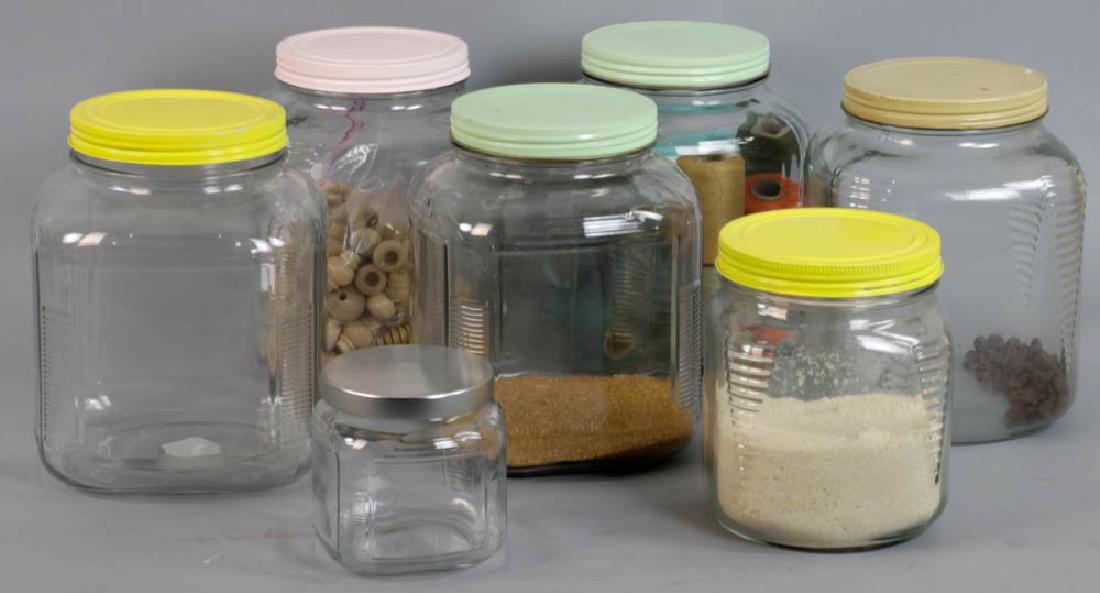 Group of Seven Glass Storage Containers (1 of 1)