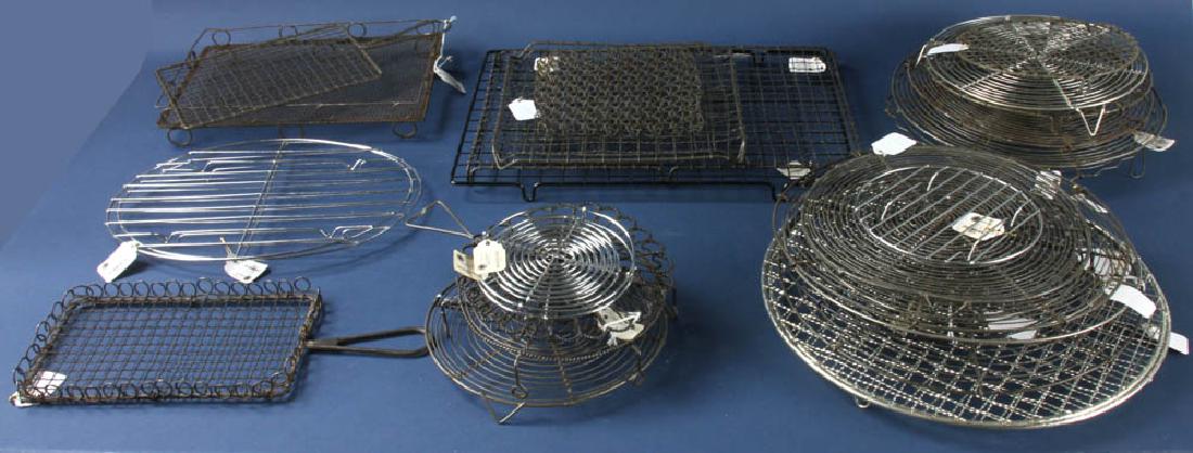 Group of Assorted Metal Cooling Racks: Group of (28) metal cooling racks, assorted sizes. Provenance: Studio Props of Martha Stewart.