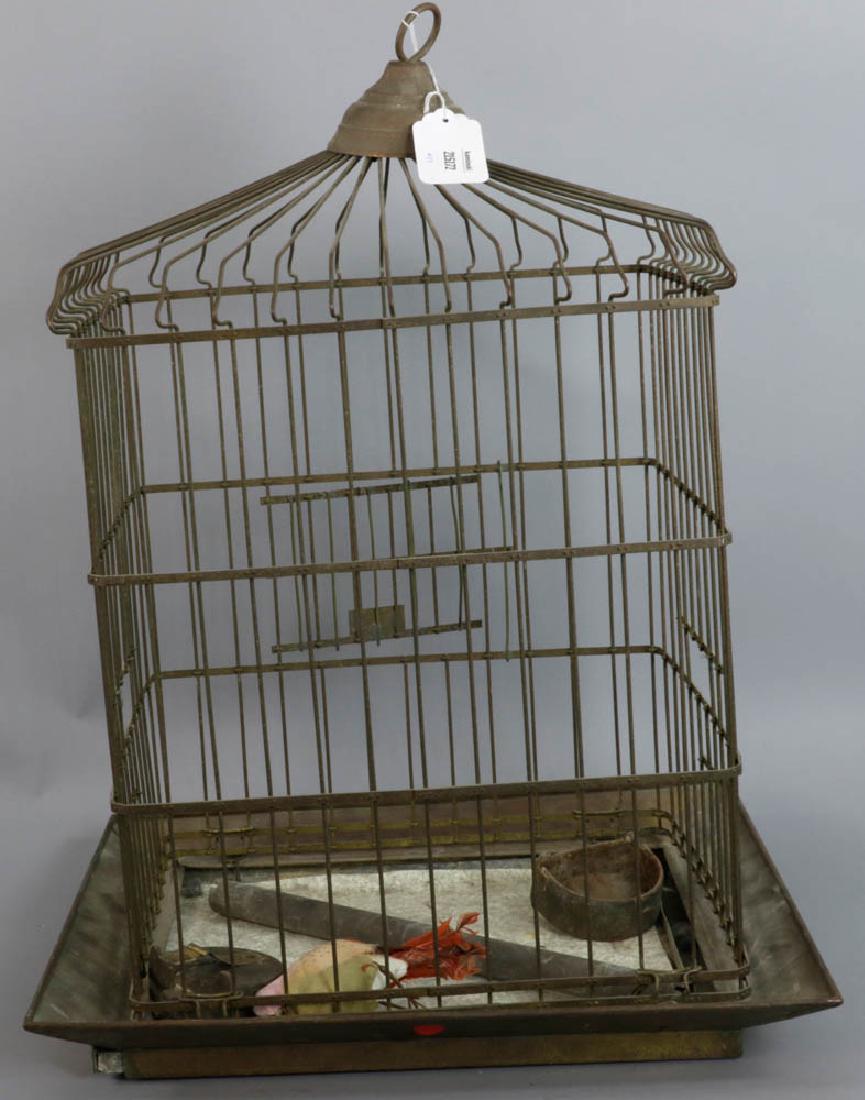 Copper Birdcage: Copper birdcage, 25" x 19". Provenance: Studio Props of Martha Stewart.