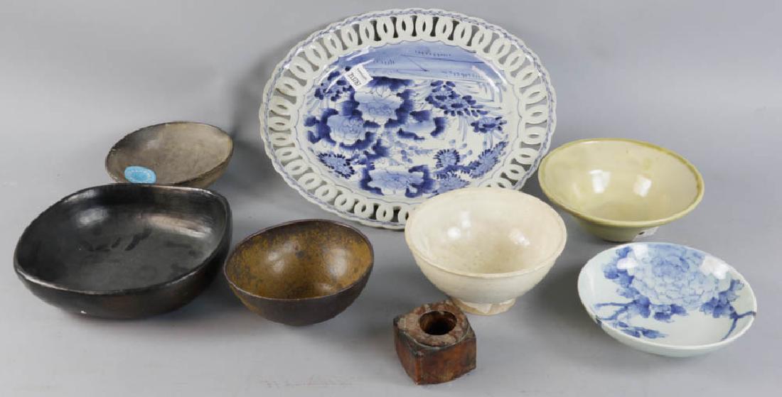 Group of Vintage Asian Bowls, Platter (1 of 3)