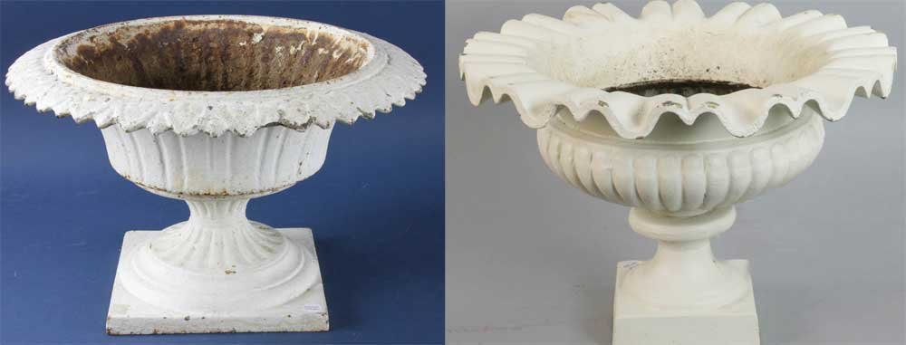 Two Vintage Cast Iron Urns (1 of 4)