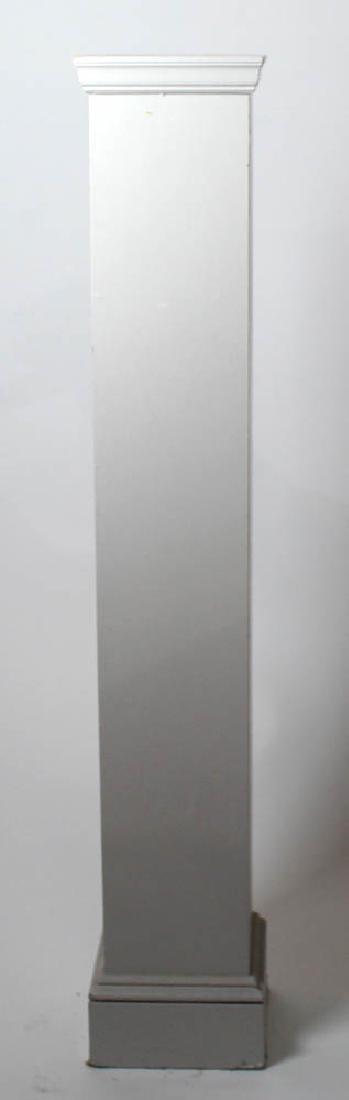 Tall Painted Wooden Pedestal: Painted wooden pedestal, 48" H x 8 1/4" square at top. Provenance: Studio Props of Martha Stewart.
