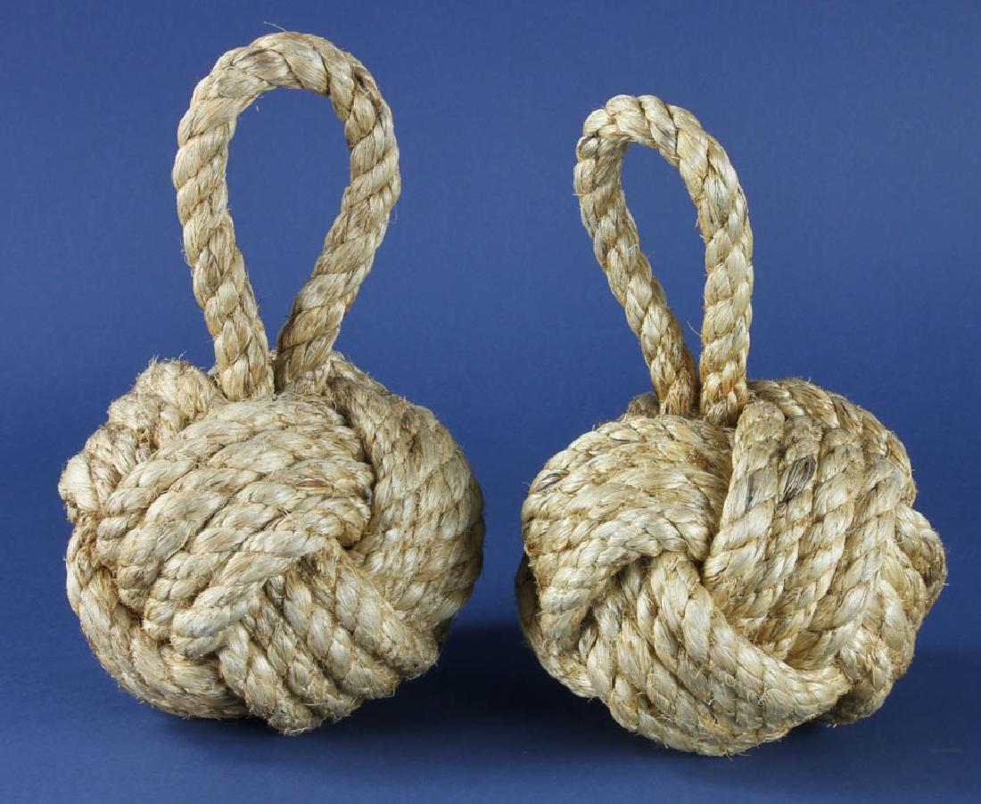 Pair of Nautical Knot Rope Doorstops (1 of 3)