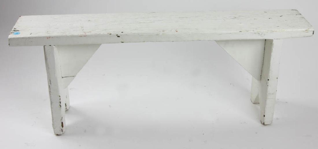 Vintage Painted Wooden Bench (1 of 2)