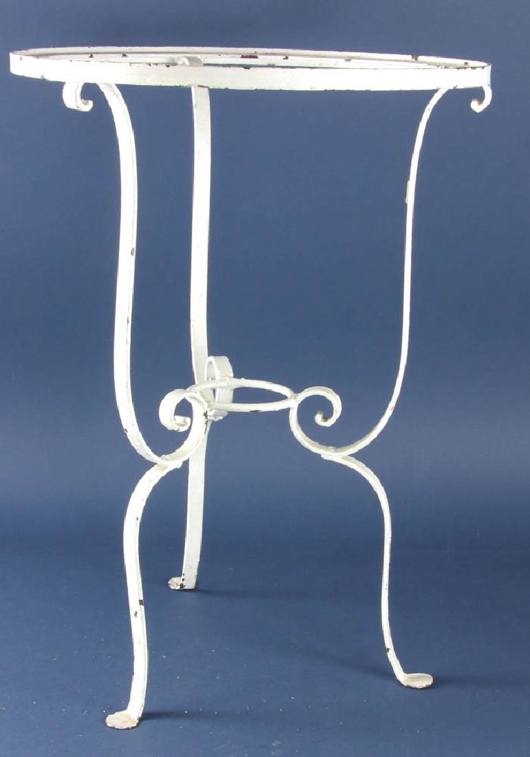 White Wrought Iron Table Frame (1 of 2)