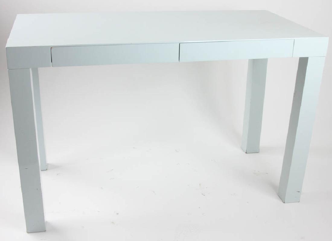 West Elm Grey Lacquered Parsons Table (1 of 2)