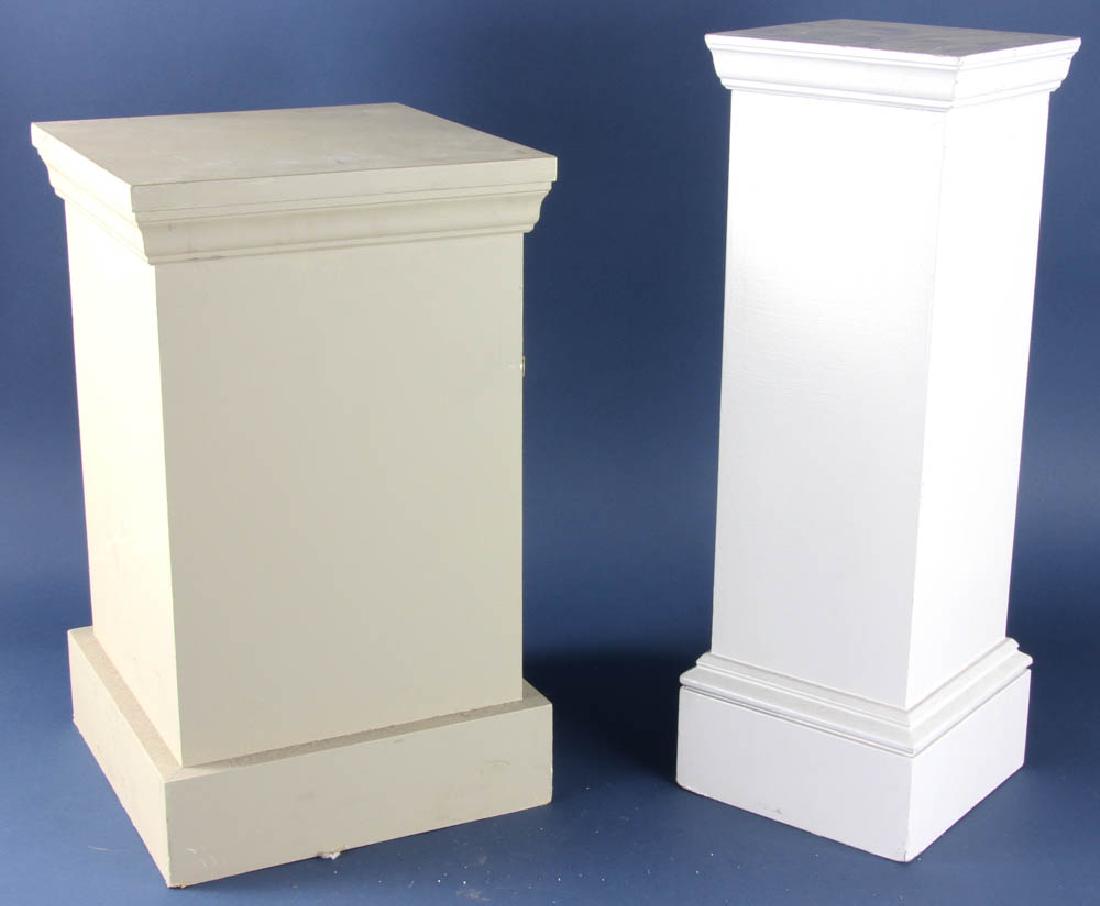 Two Painted Wooden Pedestals (1 of 2)