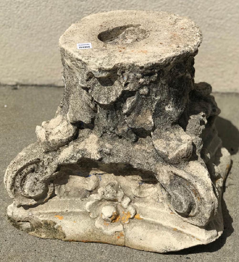 Antique Stone Column Top (1 of 3)