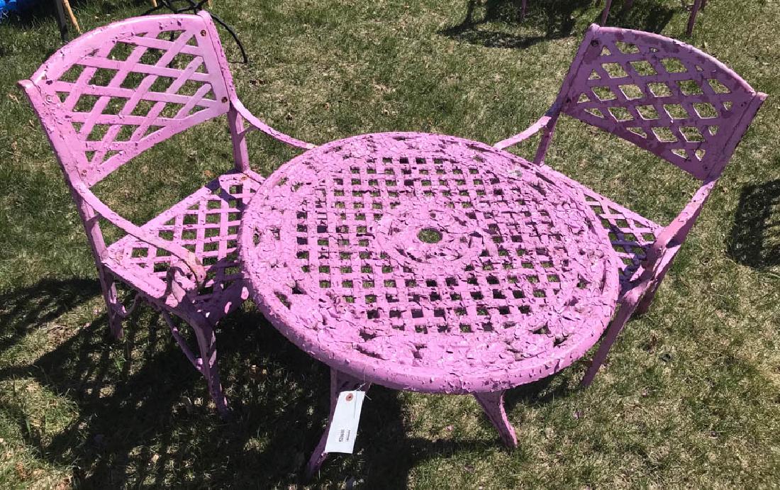 Cast Iron Lavender Patio Set (1 of 3)