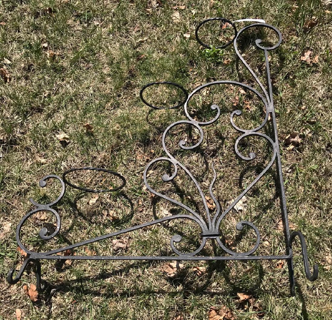 Ornate Black Metal Plant Holder (1 of 2)