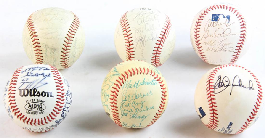 Six Team Signed Baseballs (1 of 2)