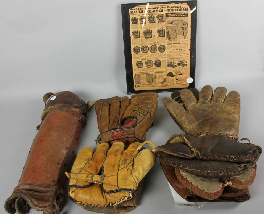 Vintage Baseball Gloves and Equipment (1 of 6)