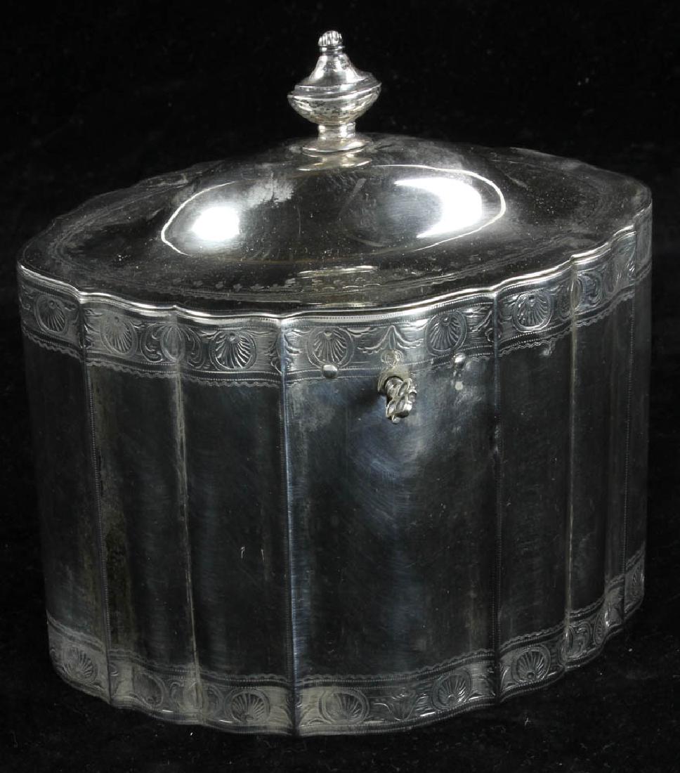 18thC English Sterling Silver Tea Caddy (1 of 6)
