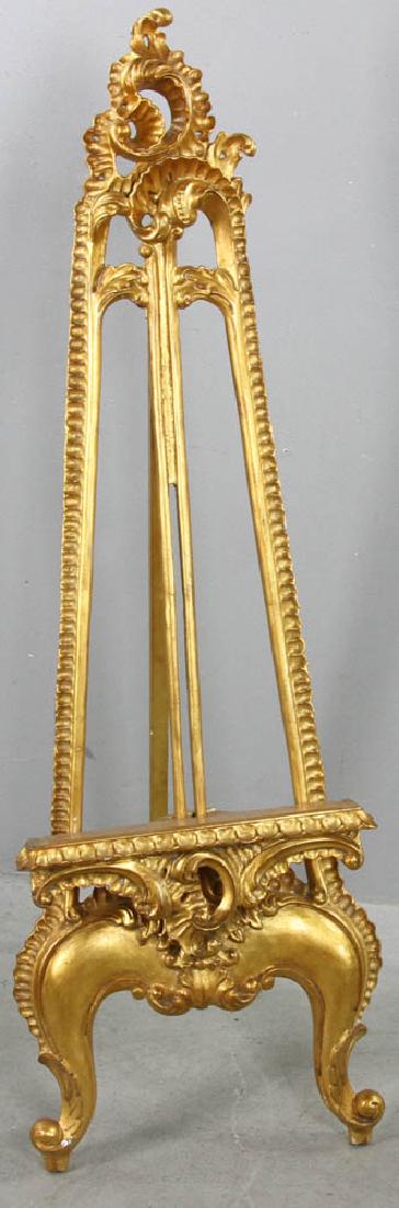 French Style Carved Giltwood Small Easel (1 of 6)