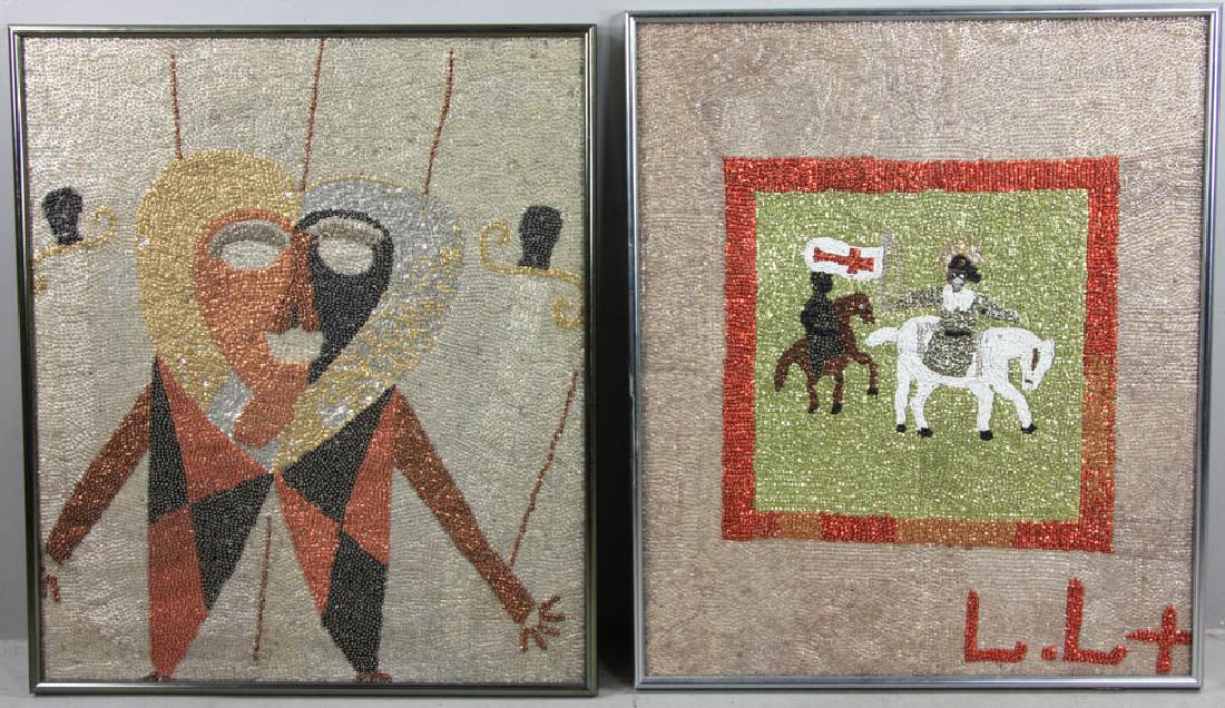 Collection of Framed Haitian Voodoo Flags (1 of 7)