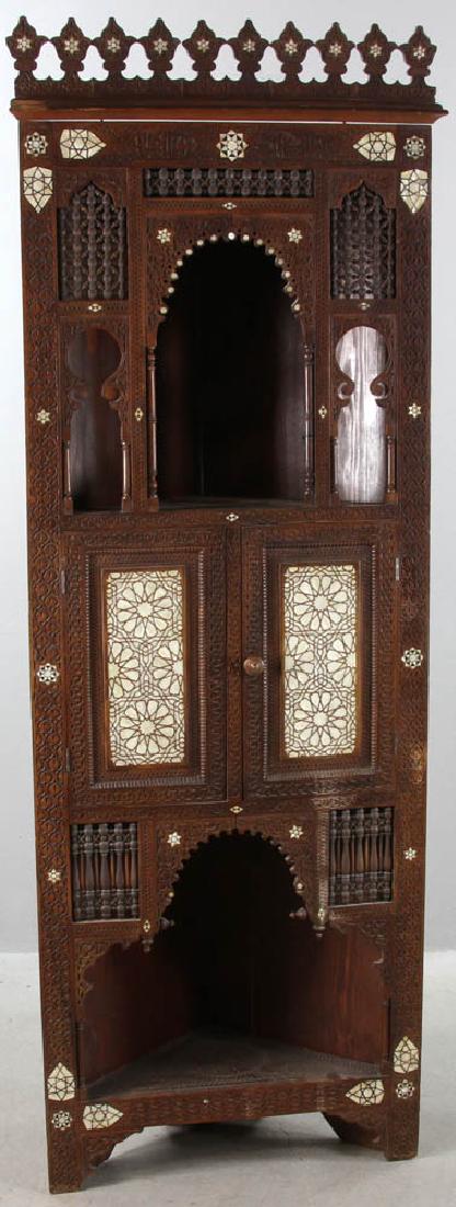 Antique Morrocan Inlaid Corner Cabinet (1 of 10)