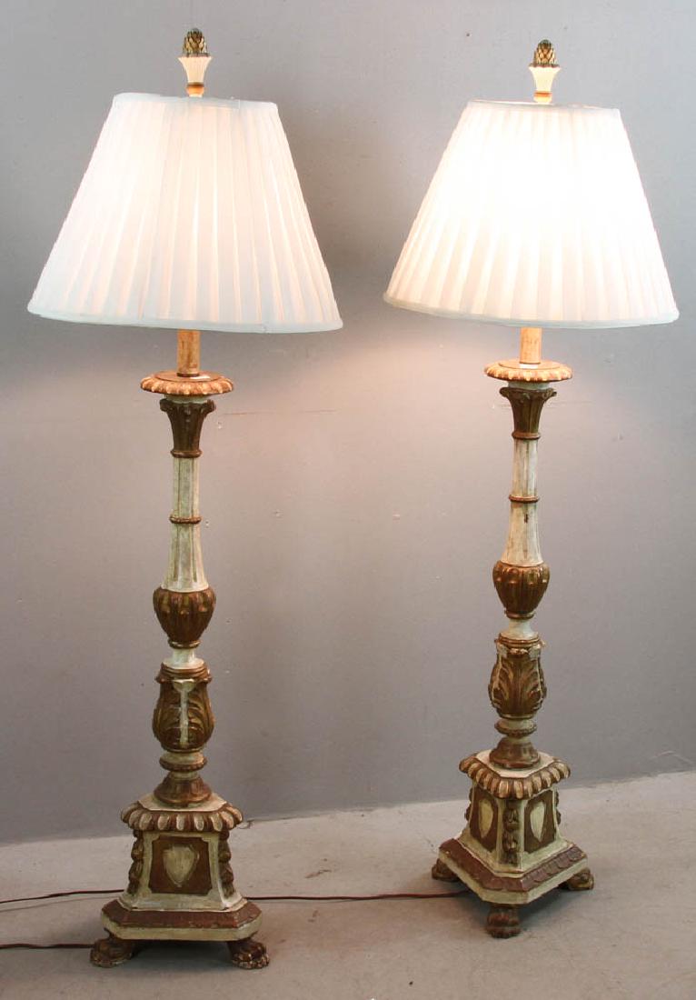 Pair of Painted Italian Floor Lamps (1 of 6)