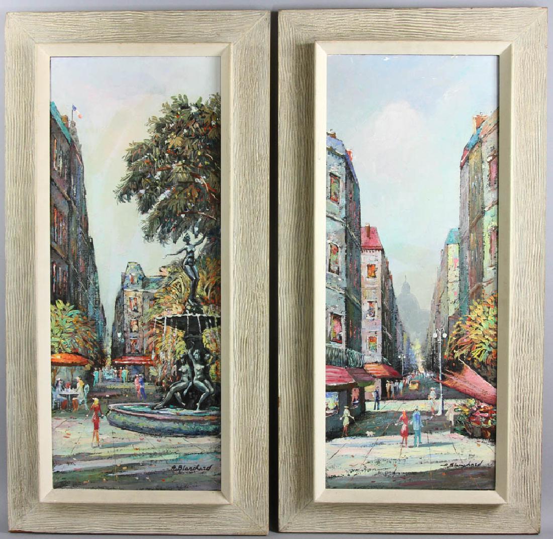 A. Blanchard Signed Paris Street Scenes (1 of 7)