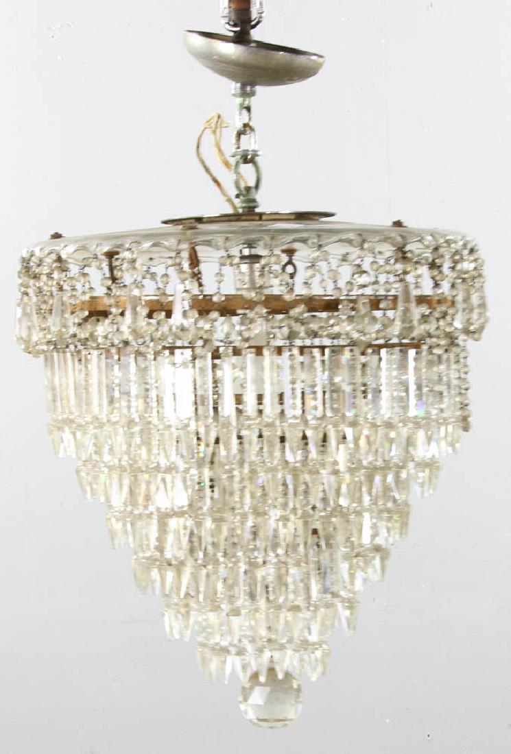 1920s/30s Crystal Chandelier (1 of 2)