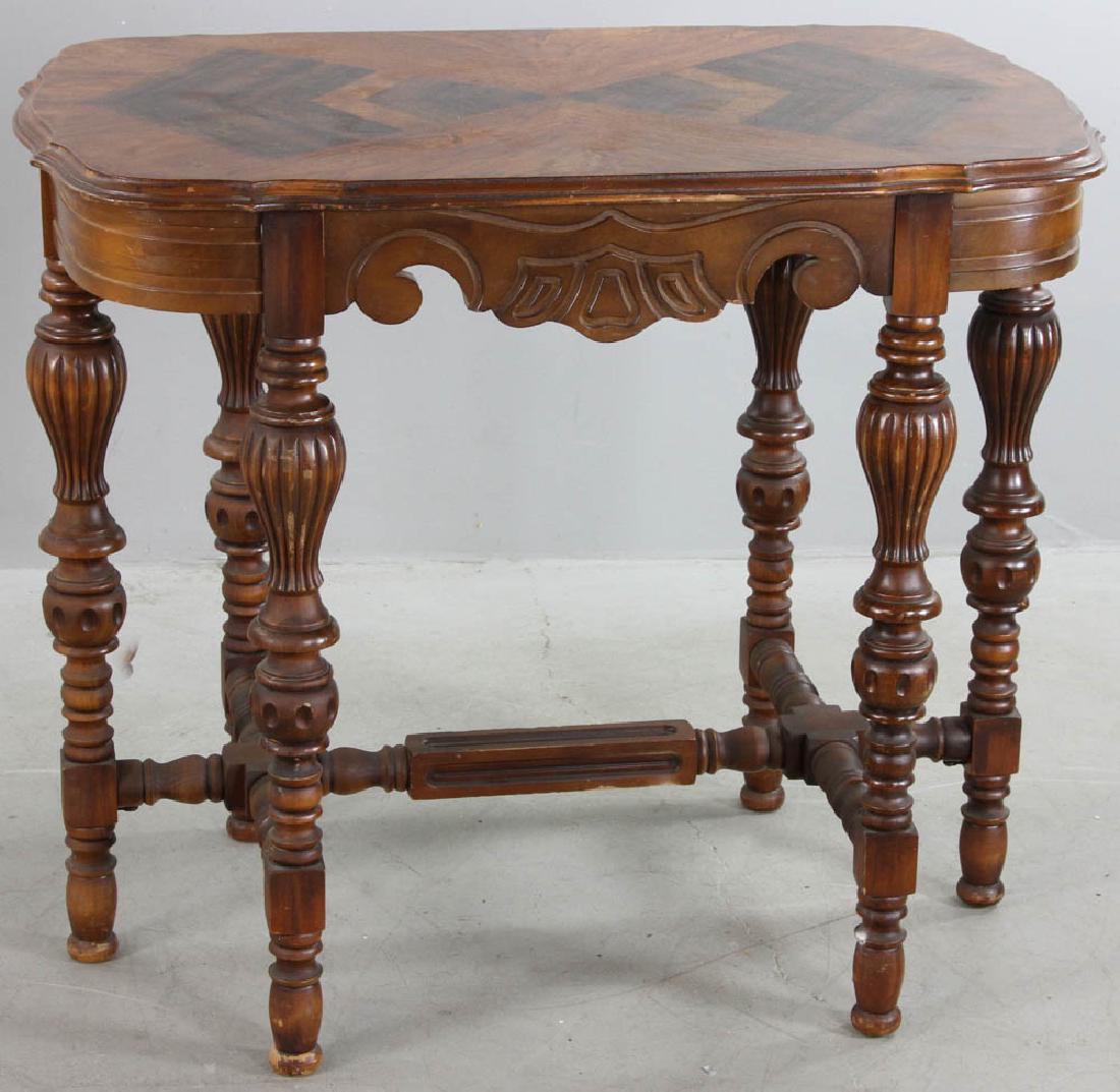 1920s Occasional Table with Inlaid Top (1 of 6)