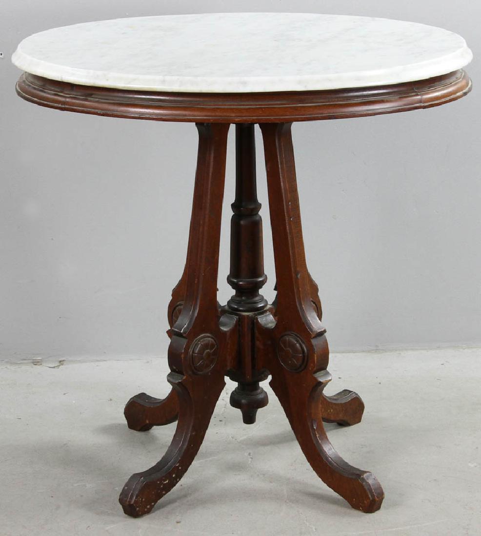Victorian Oval Marble Top Table (1 of 9)