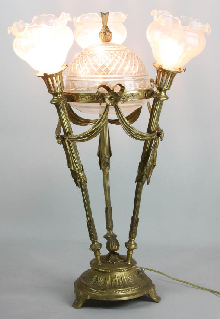 Antique French Bronze Table Lamp (1 of 6)