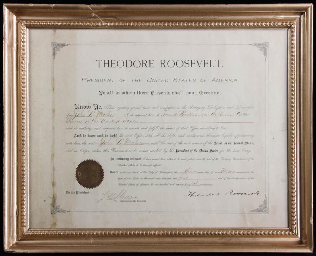 Theodore Roosevelt Signed Commission (1 of 5)
