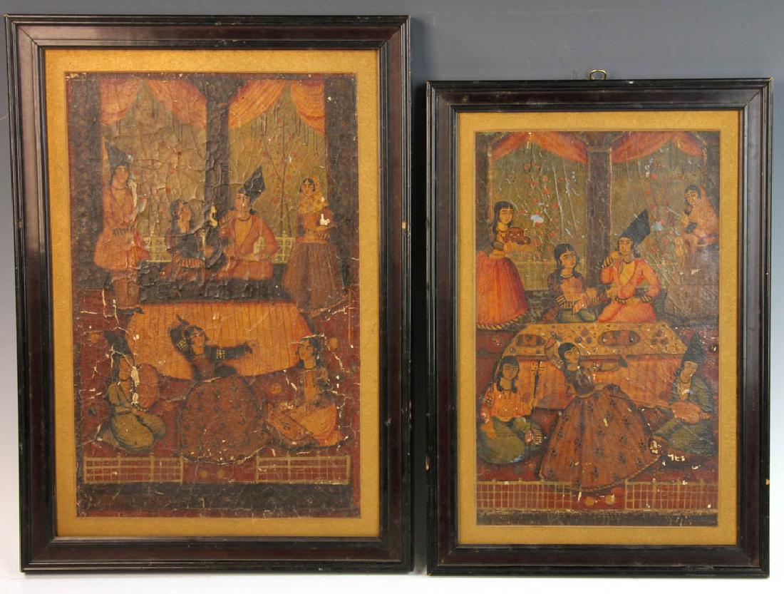 Two 19thC Qajar Persian Court Paintings (1 of 6)