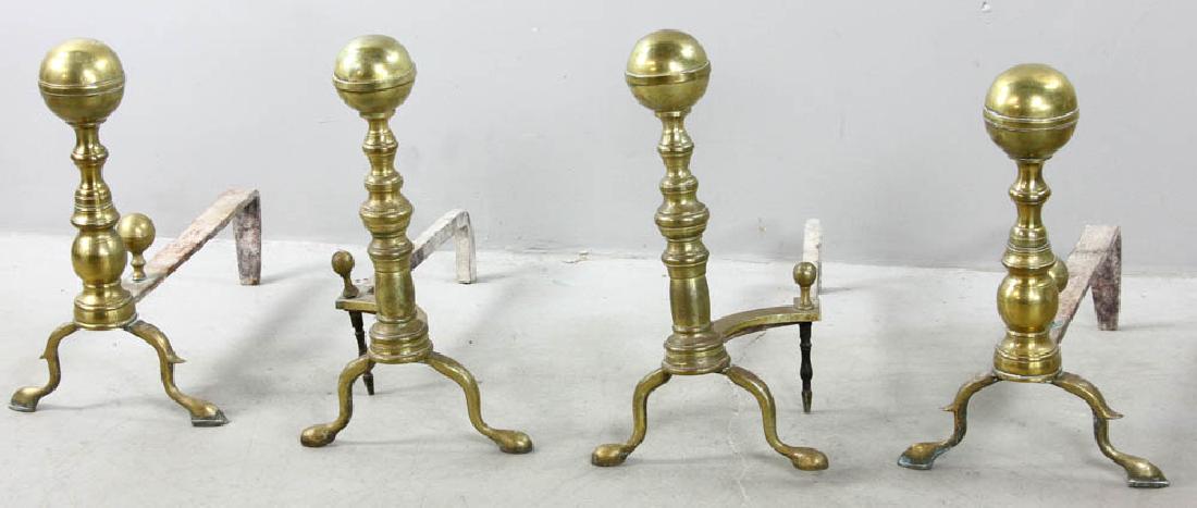 Group of Early American Ball Top Andirons (1 of 4)