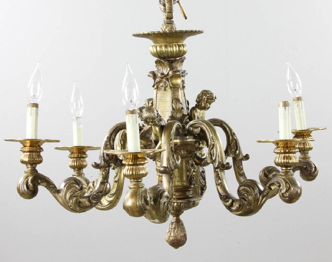 Antique Italian Baroque Bronze Chandelier (1 of 7)