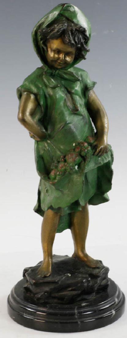 J Morie Bronze Statue of Young Girl (1 of 4)