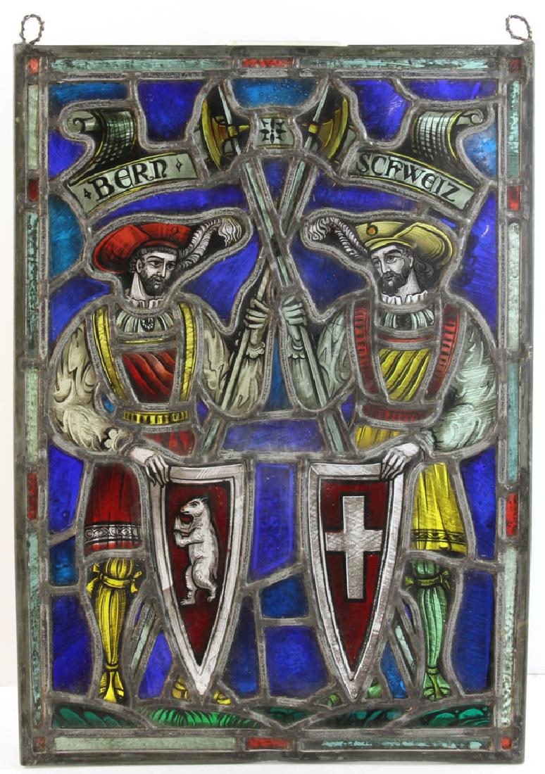 17/18thC  Swiss German Stained Glass Window (1 of 3)