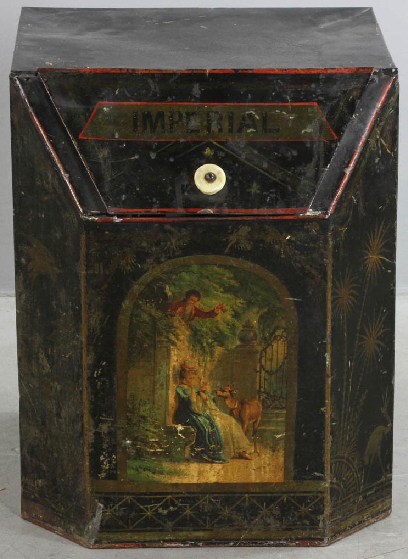19thC Chinese Imperial Tin Tea Box (1 of 6)