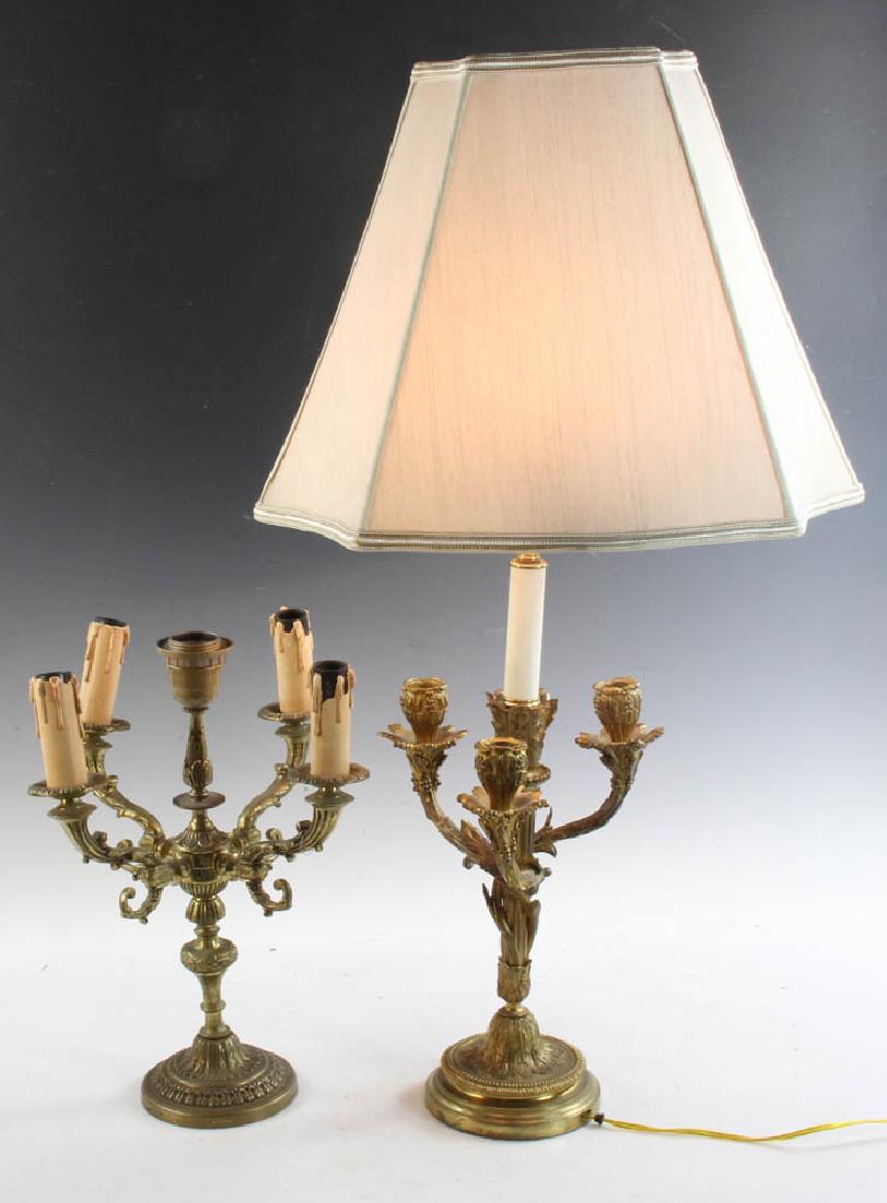 Two C1920s French Bronze Candelabra (1 of 4)