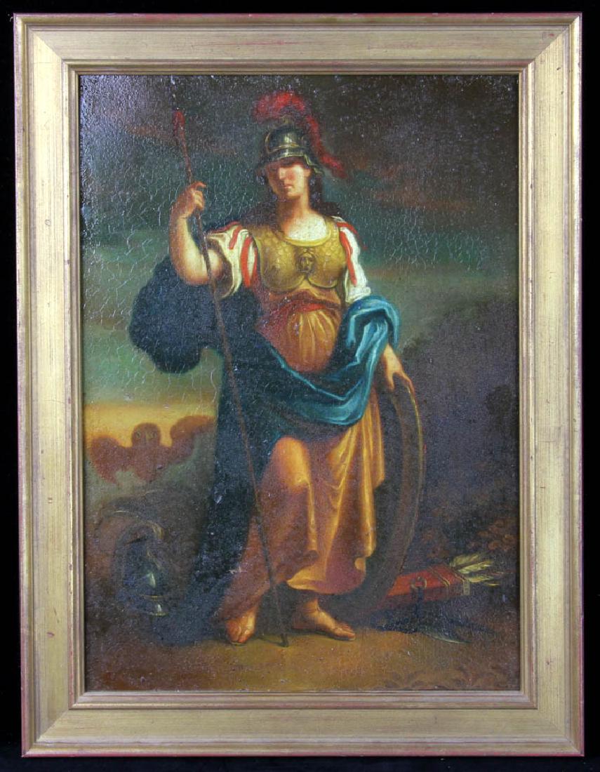 18thC French School Minerva on Copper Panel (1 of 5)