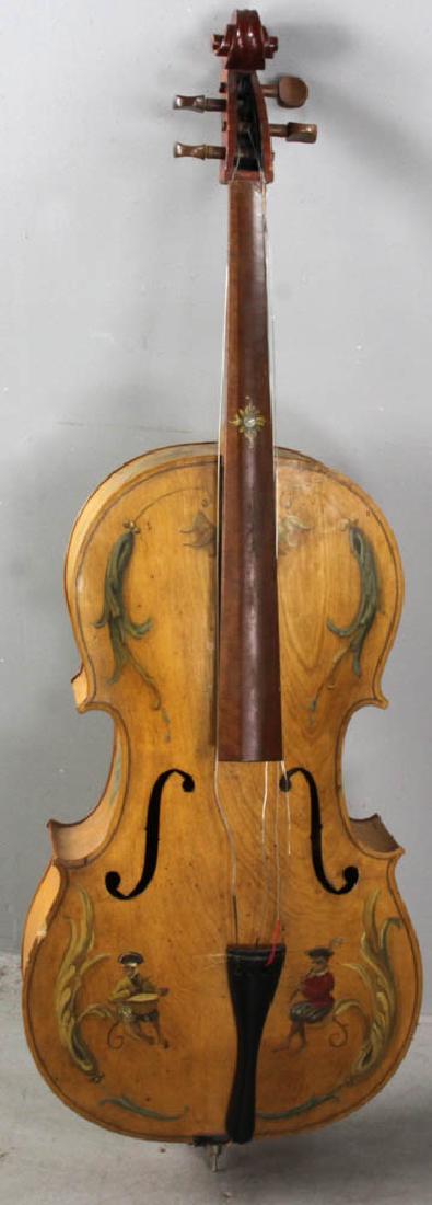 Antique Cello, Paint Decorated (1 of 7)