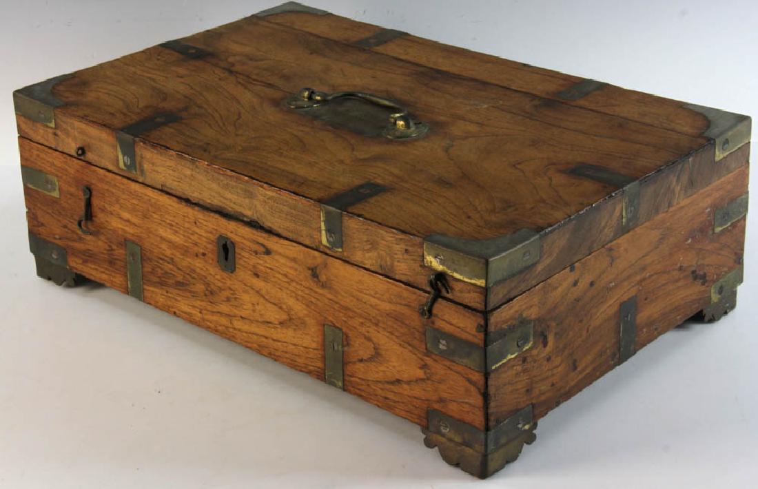 19th Century Brass Bound Campaign Chest (1 of 6)
