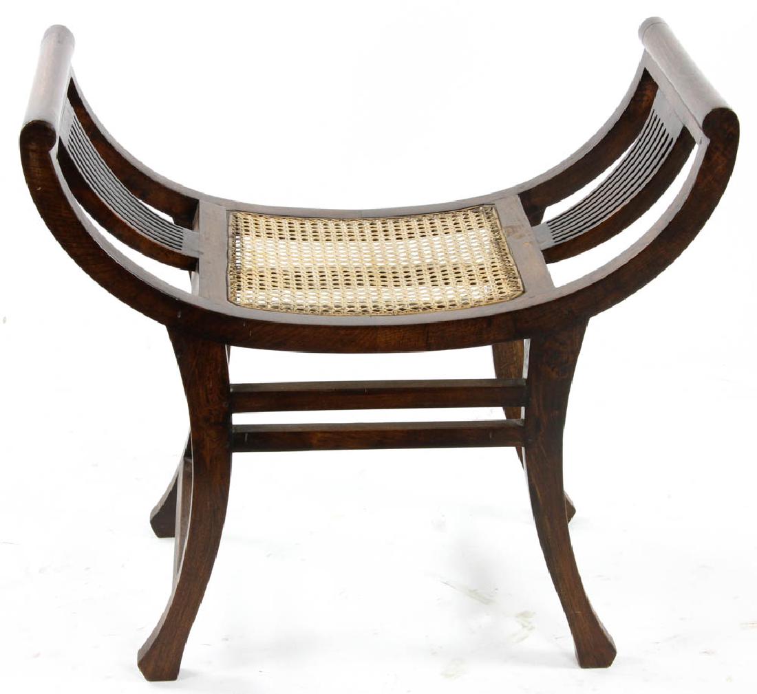 Italian Style Bench With Cane Seat (1 of 5)