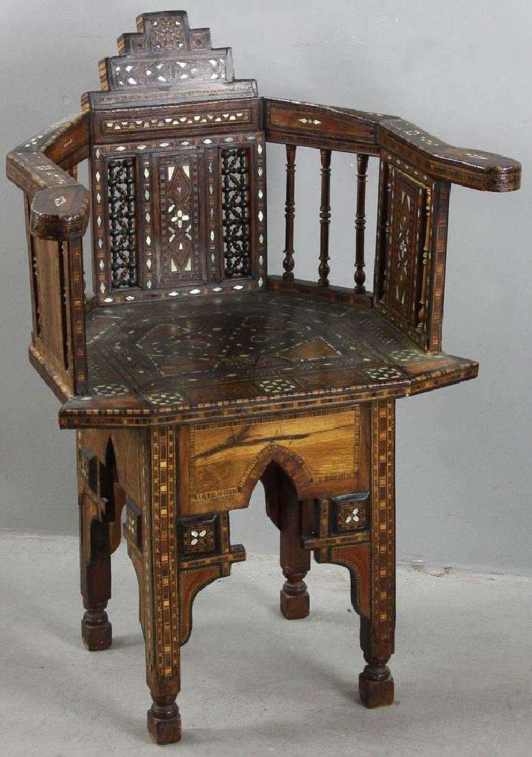 Antique Moroccan Inlaid Chair (1 of 7)