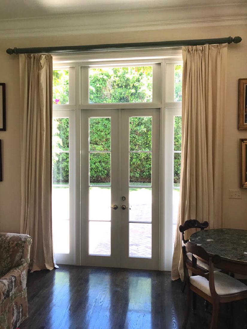 Designer Custom Linen Drapes with Rod (1 of 1)