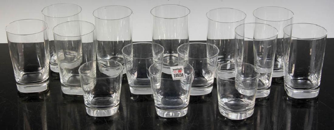 Orrefors Crystal Glasses: Orrefors crystal glasses, fourteen (14) in total, 5 1/2" and 3". Provenance: Boyton Beach, Florida estate.