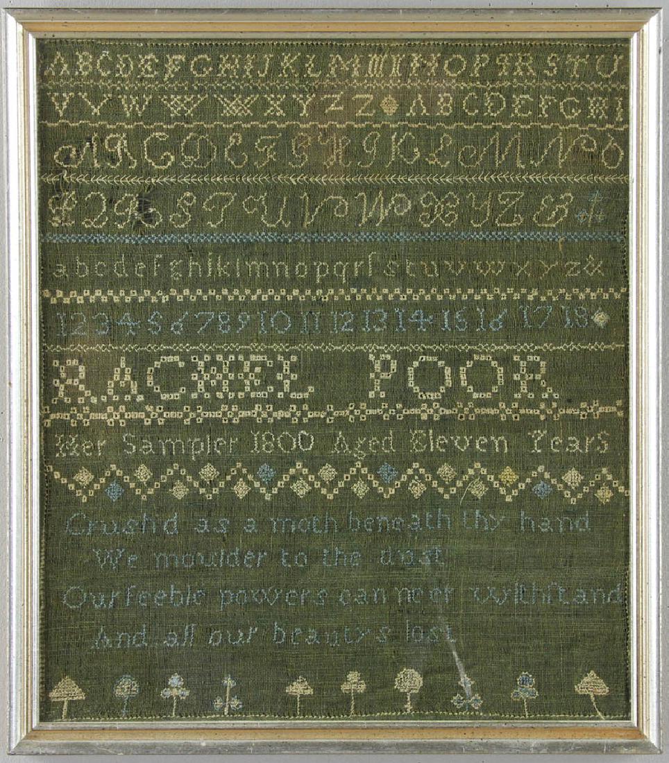 Early 19thC Sampler Rachel Poor (1 of 7)