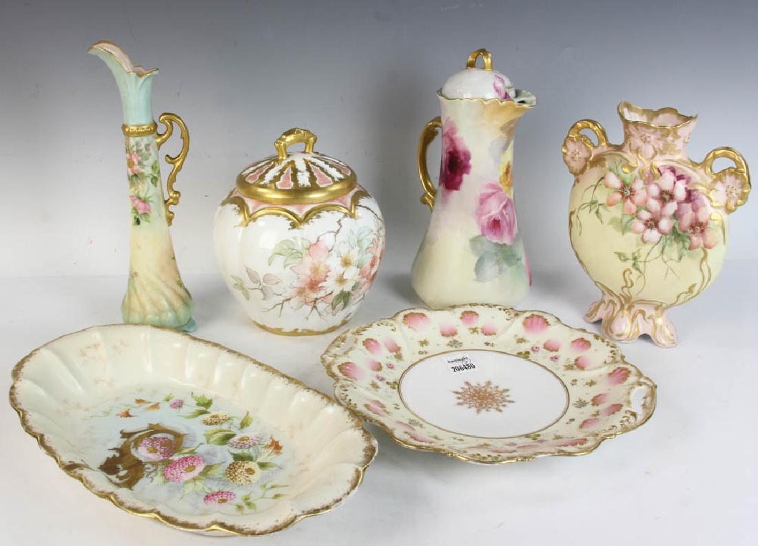Six French Limoges Items Trays Vases Jar (1 of 9)
