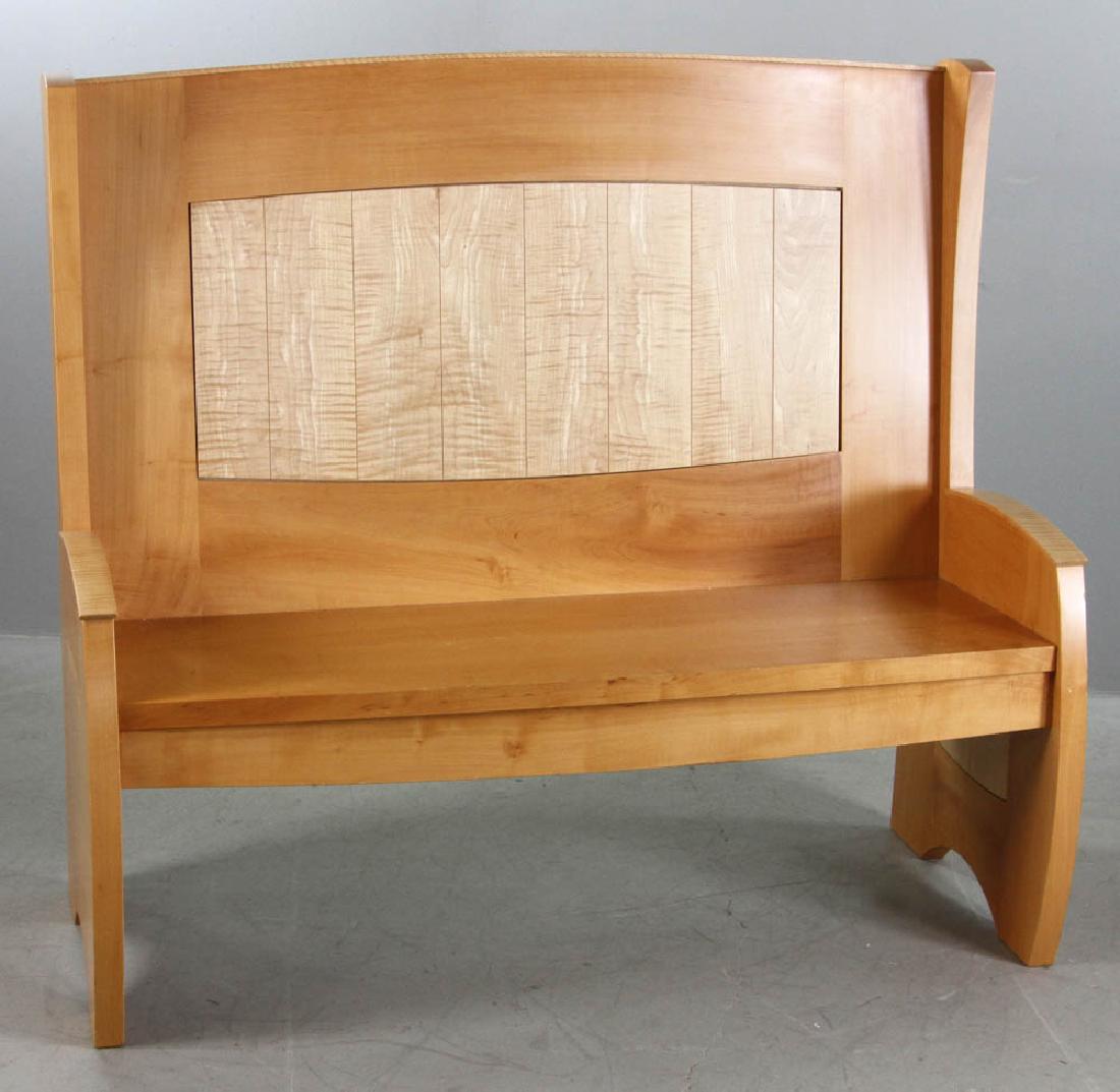 Modern Arts and Crafts Style Pearwood and Maple Bench (1 of 5)